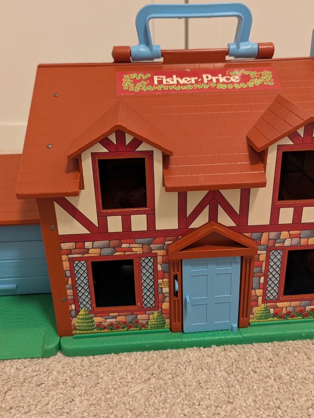 Fisher-Price Vintage Tudor Dollhouse And Figurines